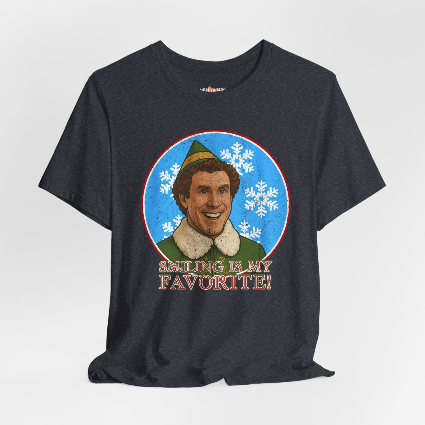 Buddy The Elf Inspired T-Shirt, Christmas Movie Tee, Holiday Film Shirt, Smiling Is My Favorite Top
