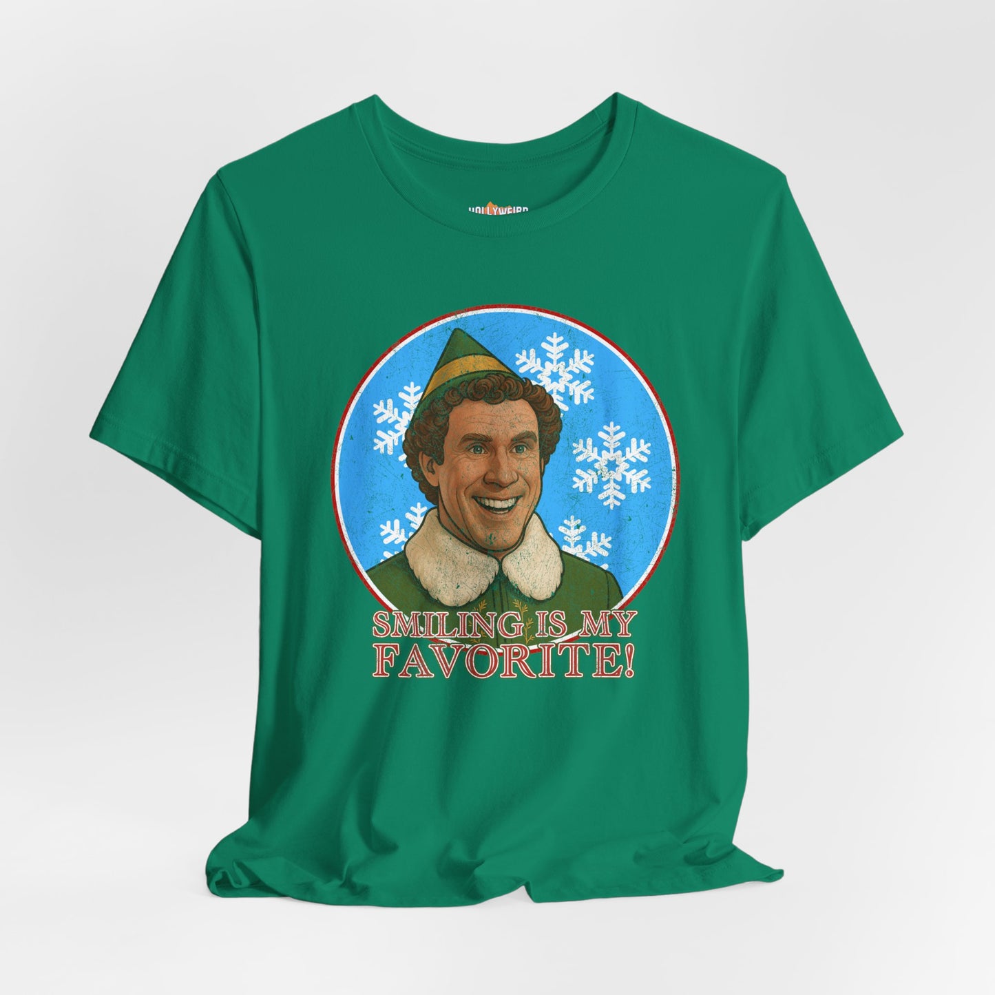 Buddy The Elf Inspired T-Shirt, Christmas Movie Tee, Holiday Film Shirt, Smiling Is My Favorite Top