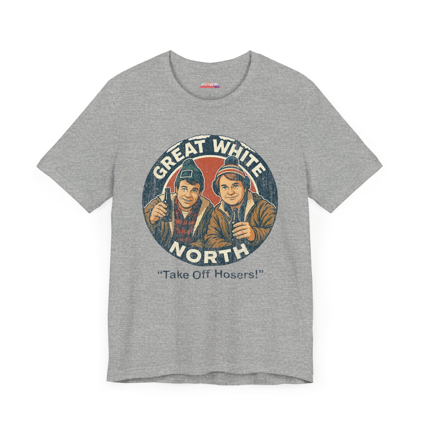 Bob & Doug McKenzie Great White North Unisex T-Shirt, Canadian Humor Tee, Retro TV Show Shirt, Funny Graphic Tee, Vintage Television T-Shirt