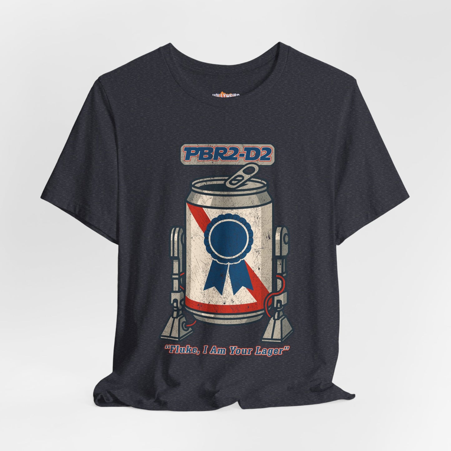 PBR2-D2 Unisex Tee, Pabst Blue Ribbon Beer Star Wars Shirt, Graphic Tee Gift, Short Sleeve Tee Shirt, Beer Lover Clothing