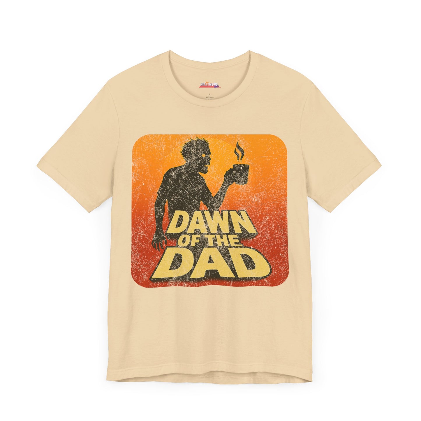Dawn of the Dad - Horror Movie Lover Tee, Coffee Lover Shirt, Father's Day T-shirt Gift, Scary Film Fan Top, Dad Tee, Movie Buff Gift