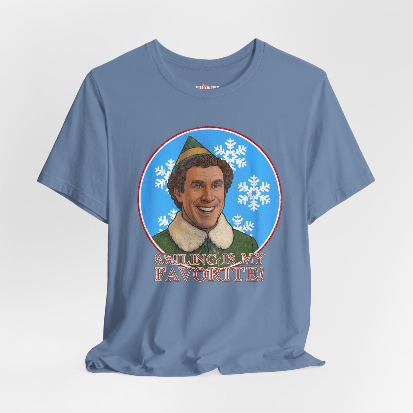 Buddy The Elf Inspired T-Shirt, Christmas Movie Tee, Holiday Film Shirt, Smiling Is My Favorite Top