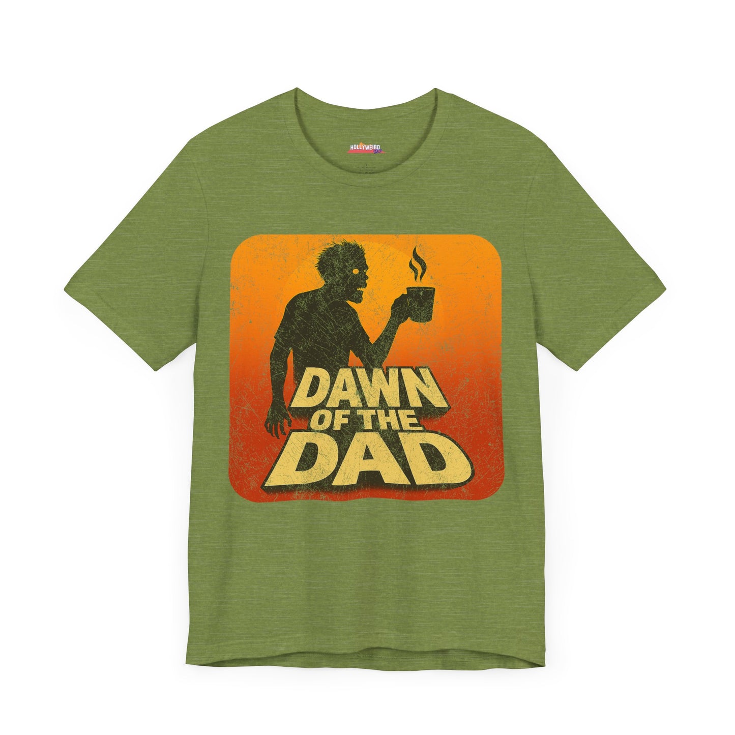 Dawn of the Dad - Horror Movie Lover Tee, Coffee Lover Shirt, Father's Day T-shirt Gift, Scary Film Fan Top, Dad Tee, Movie Buff Gift