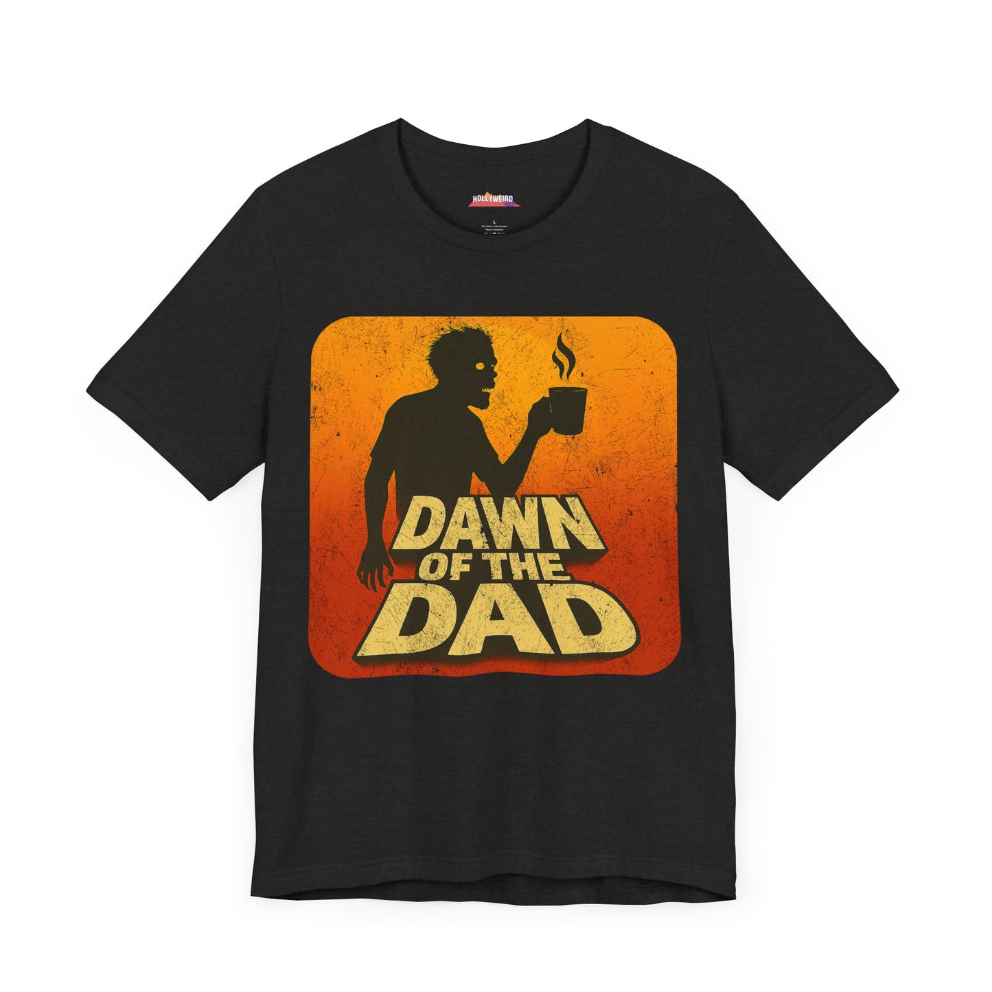 Dawn of the Dad - Horror Movie Lover Tee, Coffee Lover Shirt, Father's Day T-shirt Gift, Scary Film Fan Top, Dad Tee, Movie Buff Gift