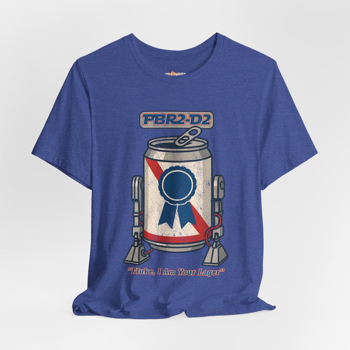 PBR2-D2 Unisex Tee, Pabst Blue Ribbon Beer Star Wars Shirt, Graphic Tee Gift, Short Sleeve Tee Shirt, Beer Lover Clothing