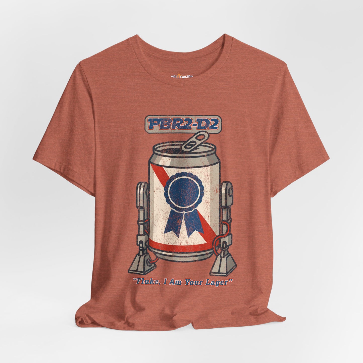 PBR2-D2 Unisex Tee, Pabst Blue Ribbon Beer Star Wars Shirt, Graphic Tee Gift, Short Sleeve Tee Shirt, Beer Lover Clothing