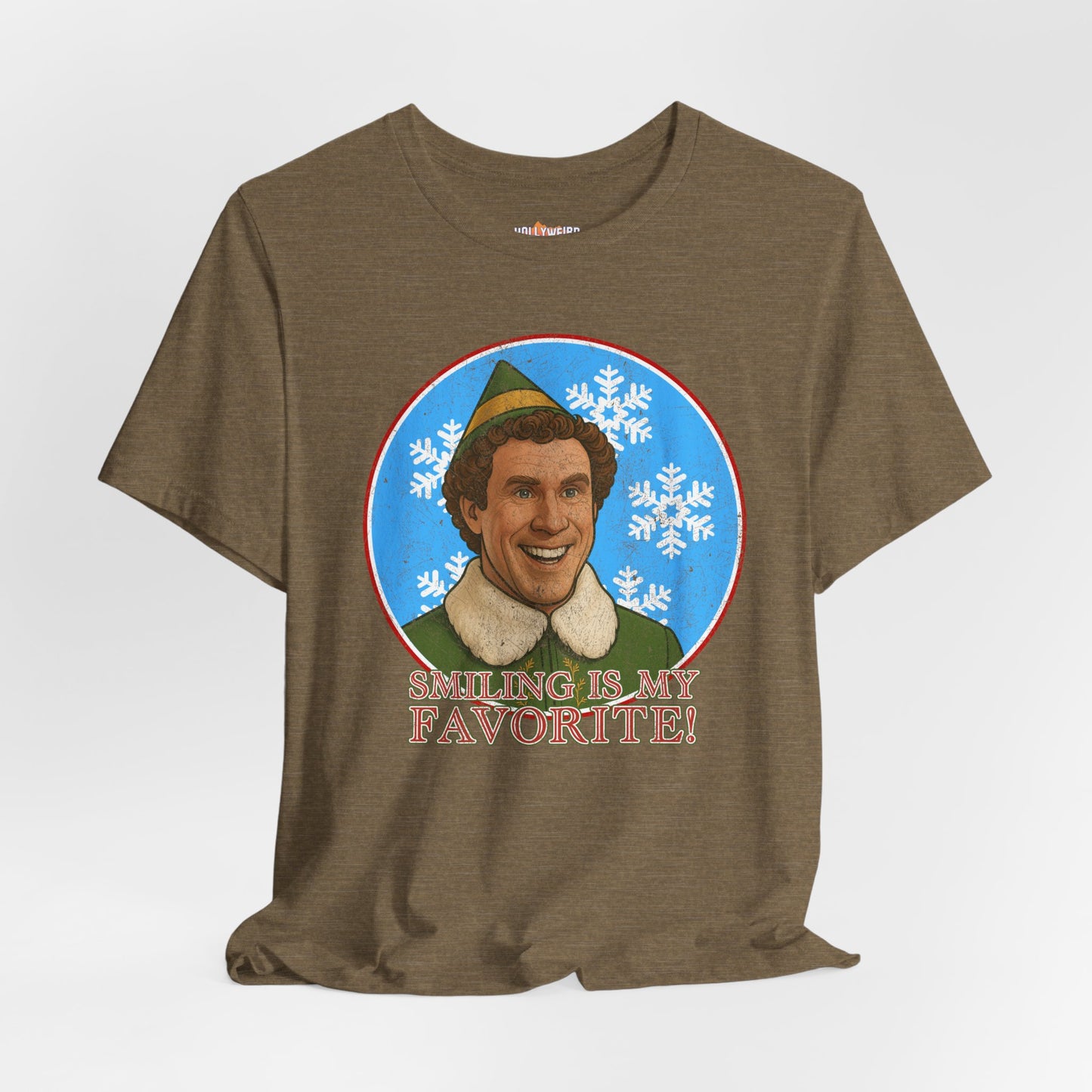 Buddy The Elf Inspired T-Shirt, Christmas Movie Tee, Holiday Film Shirt, Smiling Is My Favorite Top