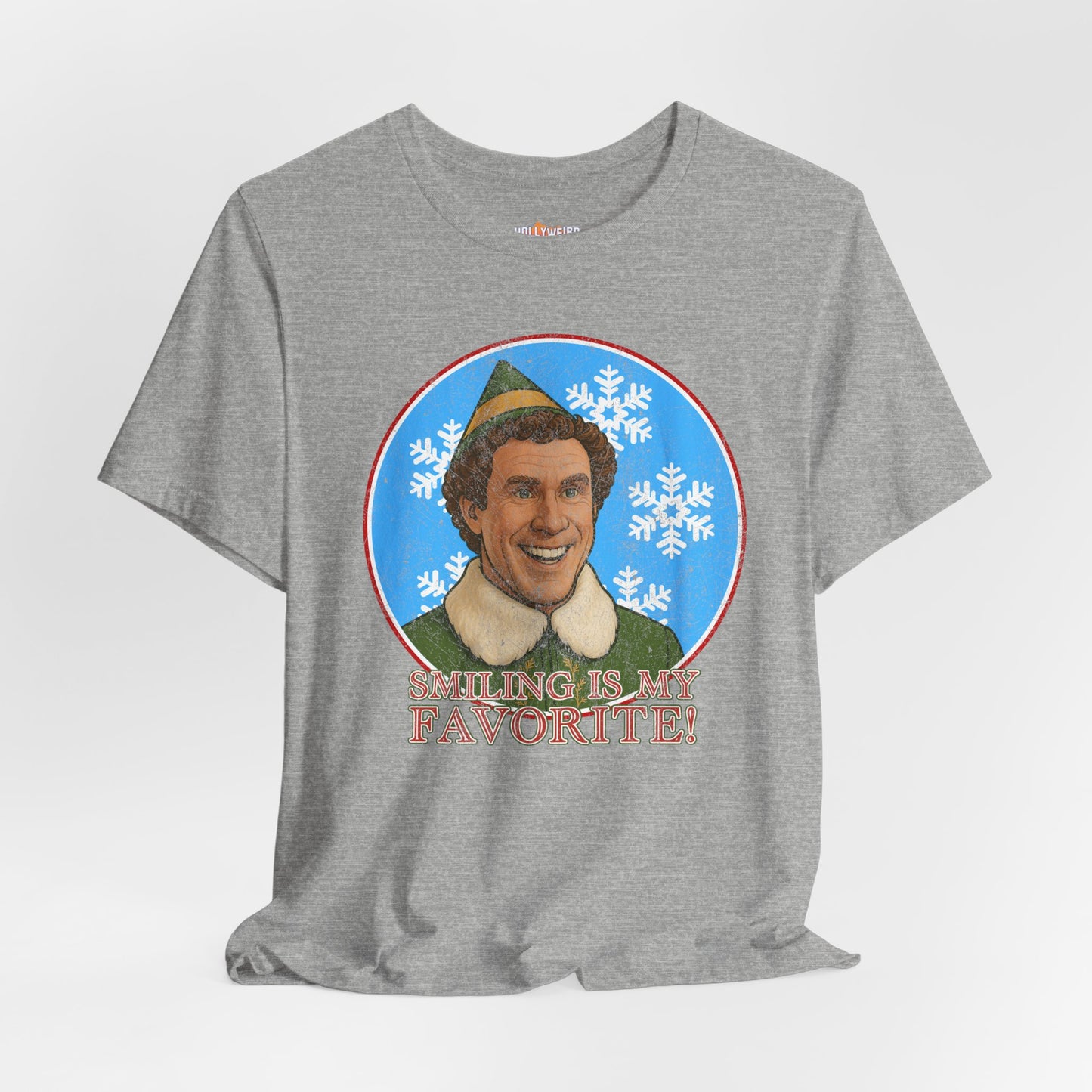 Buddy The Elf Inspired T-Shirt, Christmas Movie Tee, Holiday Film Shirt, Smiling Is My Favorite Top