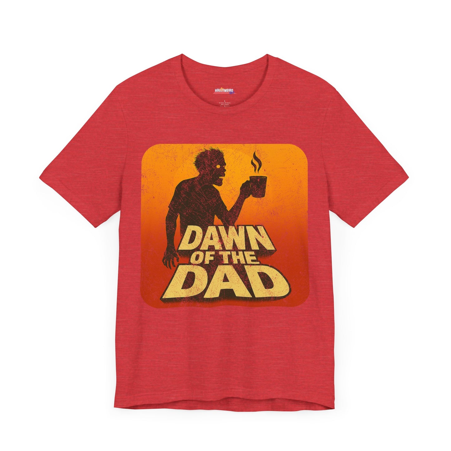 Dawn of the Dad - Horror Movie Lover Tee, Coffee Lover Shirt, Father's Day T-shirt Gift, Scary Film Fan Top, Dad Tee, Movie Buff Gift