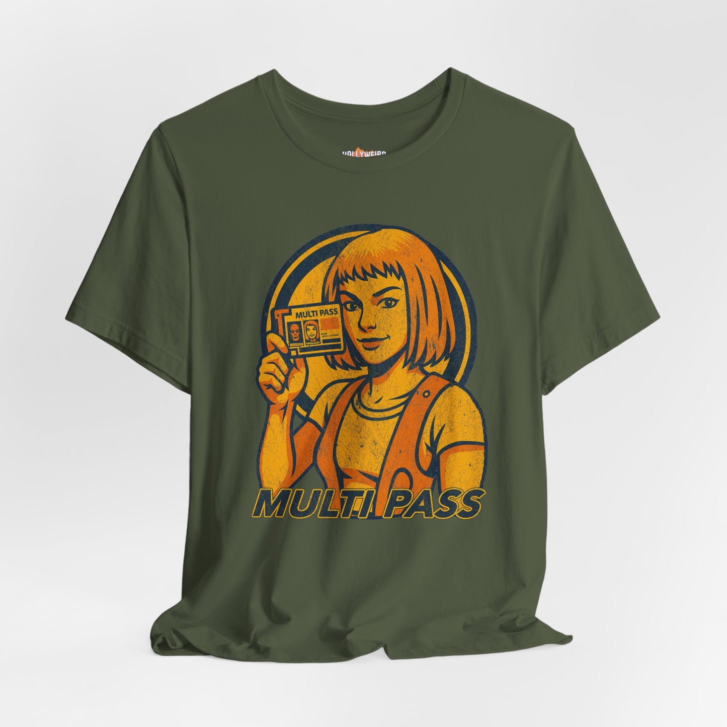 Leeloo Dallas Multi Pass T-Shirt, The Fifth Element Inspired Tee, Sci-Fi Movie Shirt, Unisex Short Sleeve Top