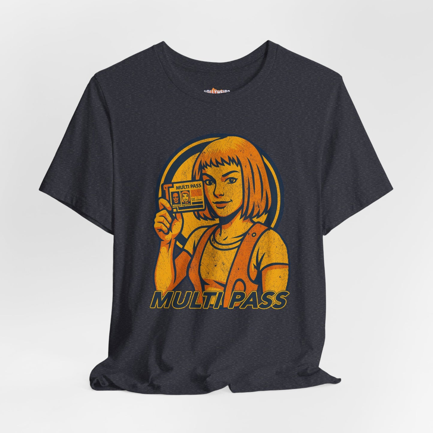 Leeloo Dallas Multi Pass T-Shirt, The Fifth Element Inspired Tee, Sci-Fi Movie Shirt, Unisex Short Sleeve Top