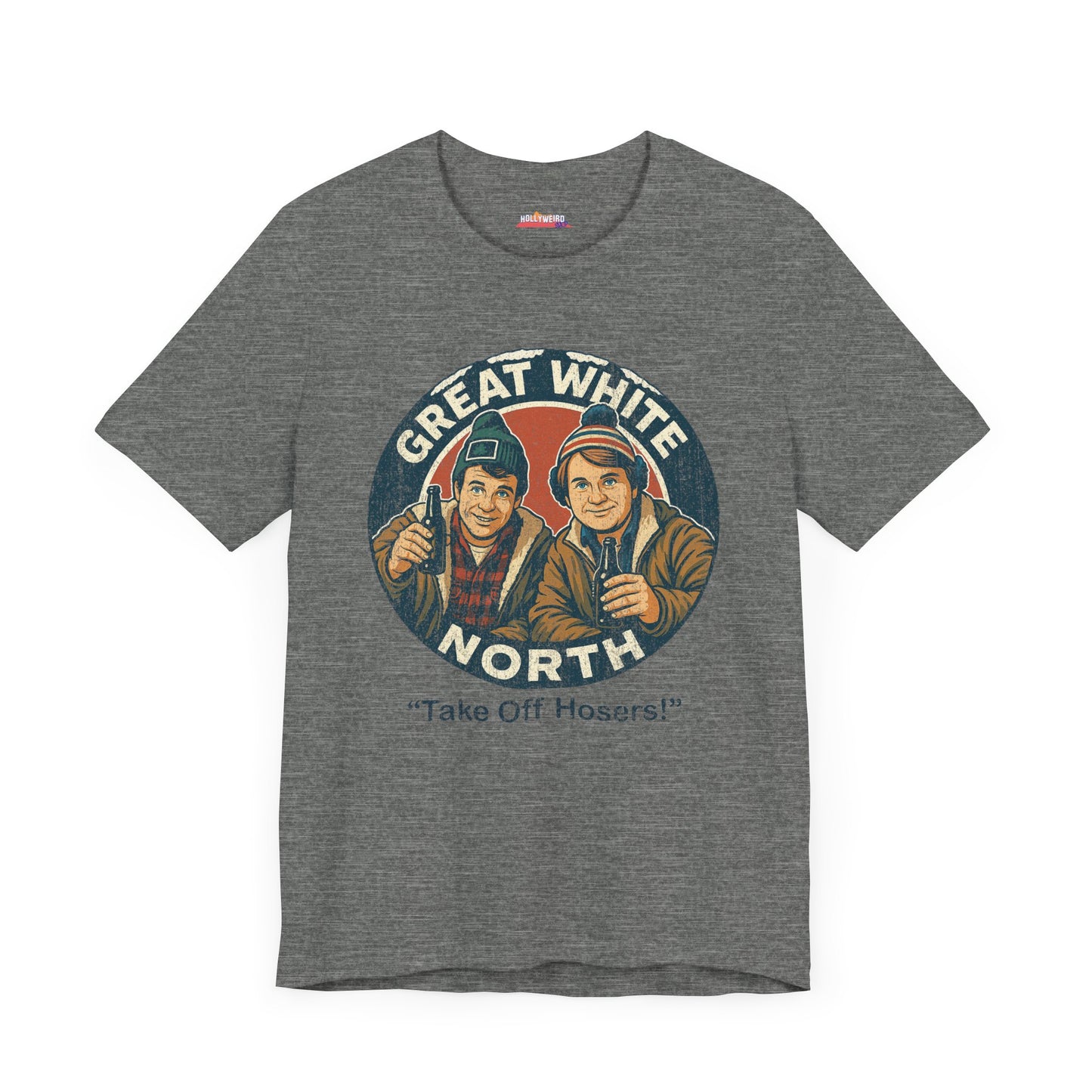 Bob & Doug McKenzie Great White North Unisex T-Shirt, Canadian Humor Tee, Retro TV Show Shirt, Funny Graphic Tee, Vintage Television T-Shirt