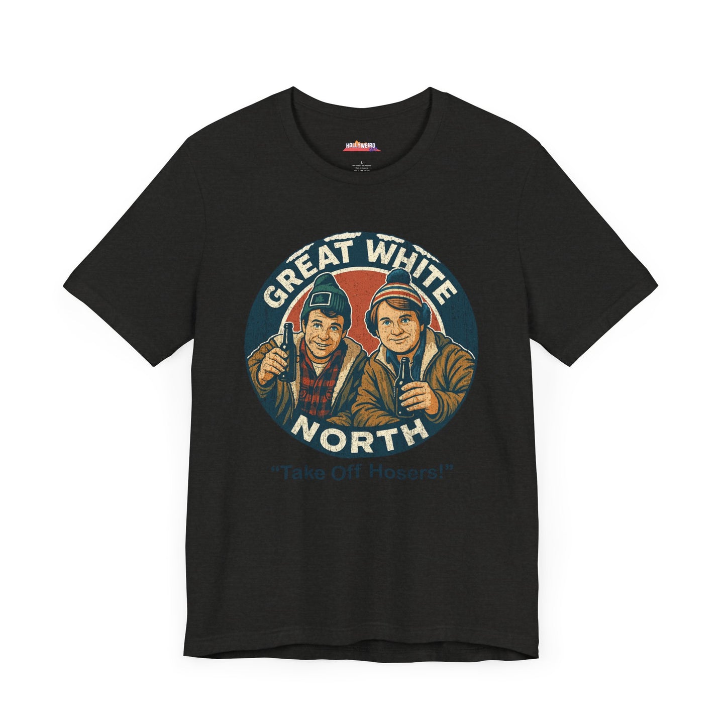 Bob & Doug McKenzie Great White North Unisex T-Shirt, Canadian Humor Tee, Retro TV Show Shirt, Funny Graphic Tee, Vintage Television T-Shirt