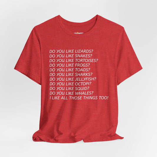Do you like Lizards... Inspired by Tanner from Love on the Spectrum Fun T-Shirt, Fan Tee