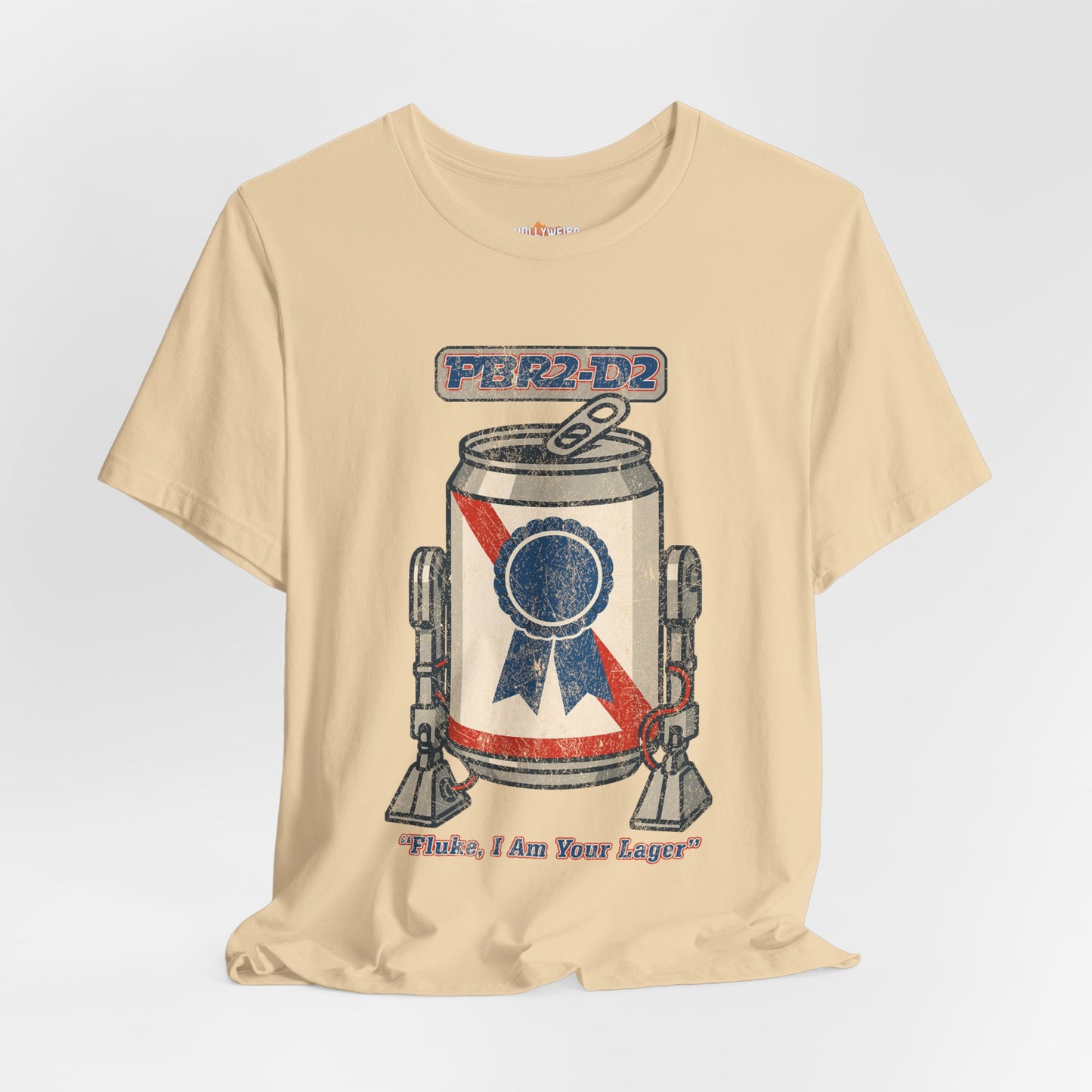 PBR2-D2 Unisex Tee, Pabst Blue Ribbon Beer Star Wars Shirt, Graphic Tee Gift, Short Sleeve Tee Shirt, Beer Lover Clothing
