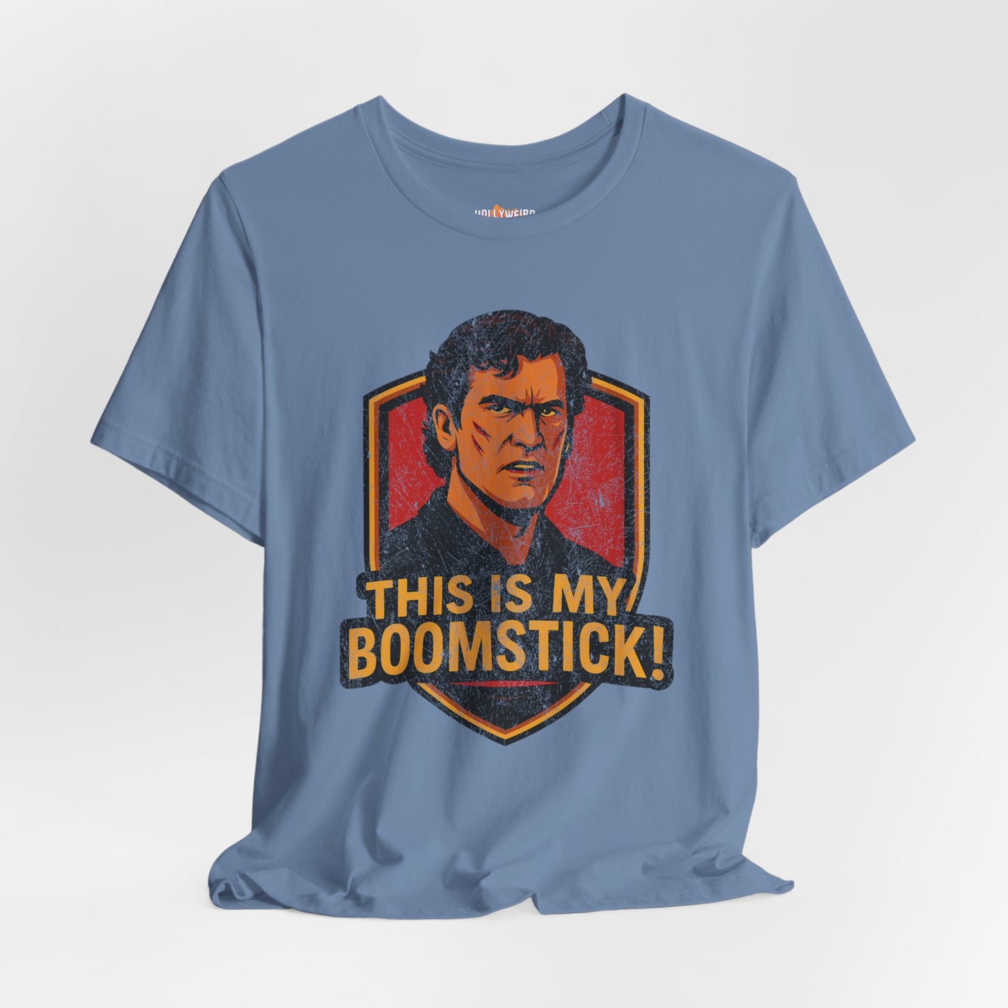 Ash Williams Unisex Tee, Evil Dead Bruce Campbell Boomstick T-shirt, Horror Movie Fan Shirt, Halloween Costume, Funny Graphic Tee