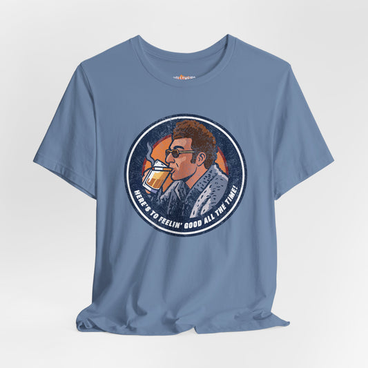 Seinfeld Inspired T-Shirt, Funny Kramer Shirt, Feelin Good Unisex Tee, Comfy Short Sleeve Top, Cool Graphic Tee