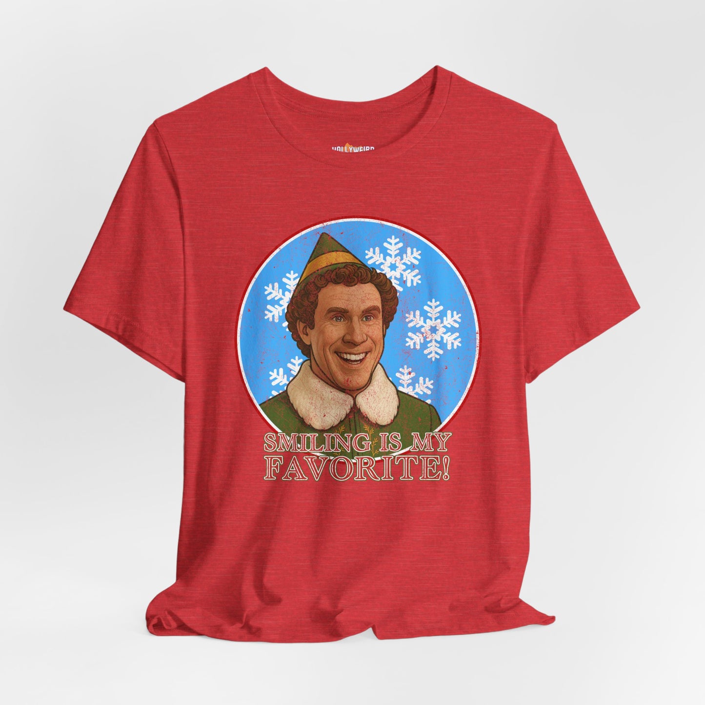 Buddy The Elf Inspired T-Shirt, Christmas Movie Tee, Holiday Film Shirt, Smiling Is My Favorite Top