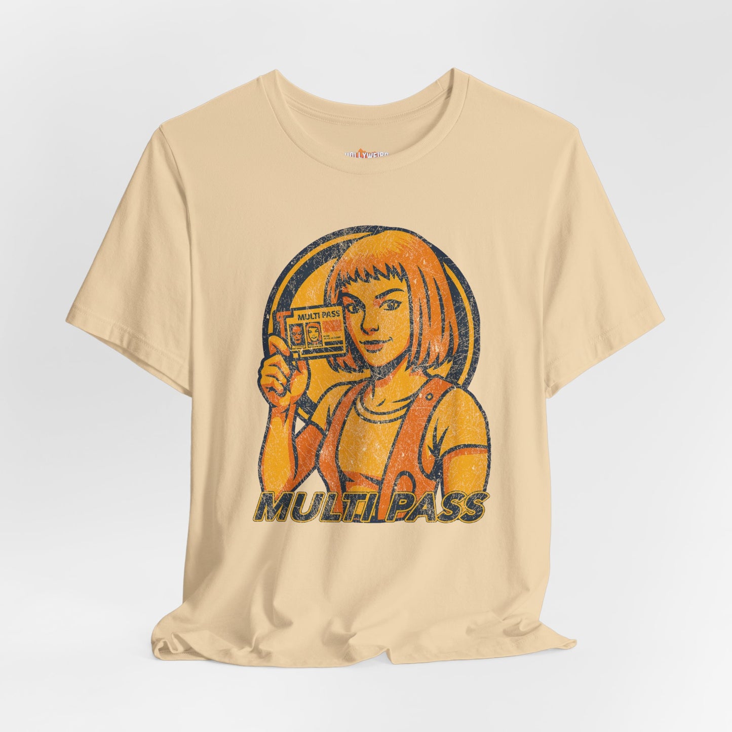 Leeloo Dallas Multi Pass T-Shirt, The Fifth Element Inspired Tee, Sci-Fi Movie Shirt, Unisex Short Sleeve Top