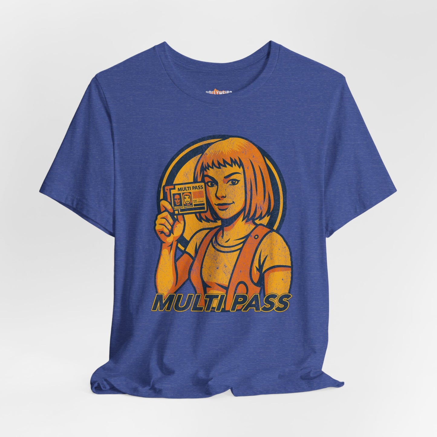 Leeloo Dallas Multi Pass T-Shirt, The Fifth Element Inspired Tee, Sci-Fi Movie Shirt, Unisex Short Sleeve Top