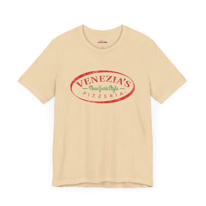 Venezia's New York Style Pizzeria Unisex T-Shirt - Foodie Gift, Pizza Lover Tee, Italian Cuisine, Restaurant Shirt, Pizzeria Apparel