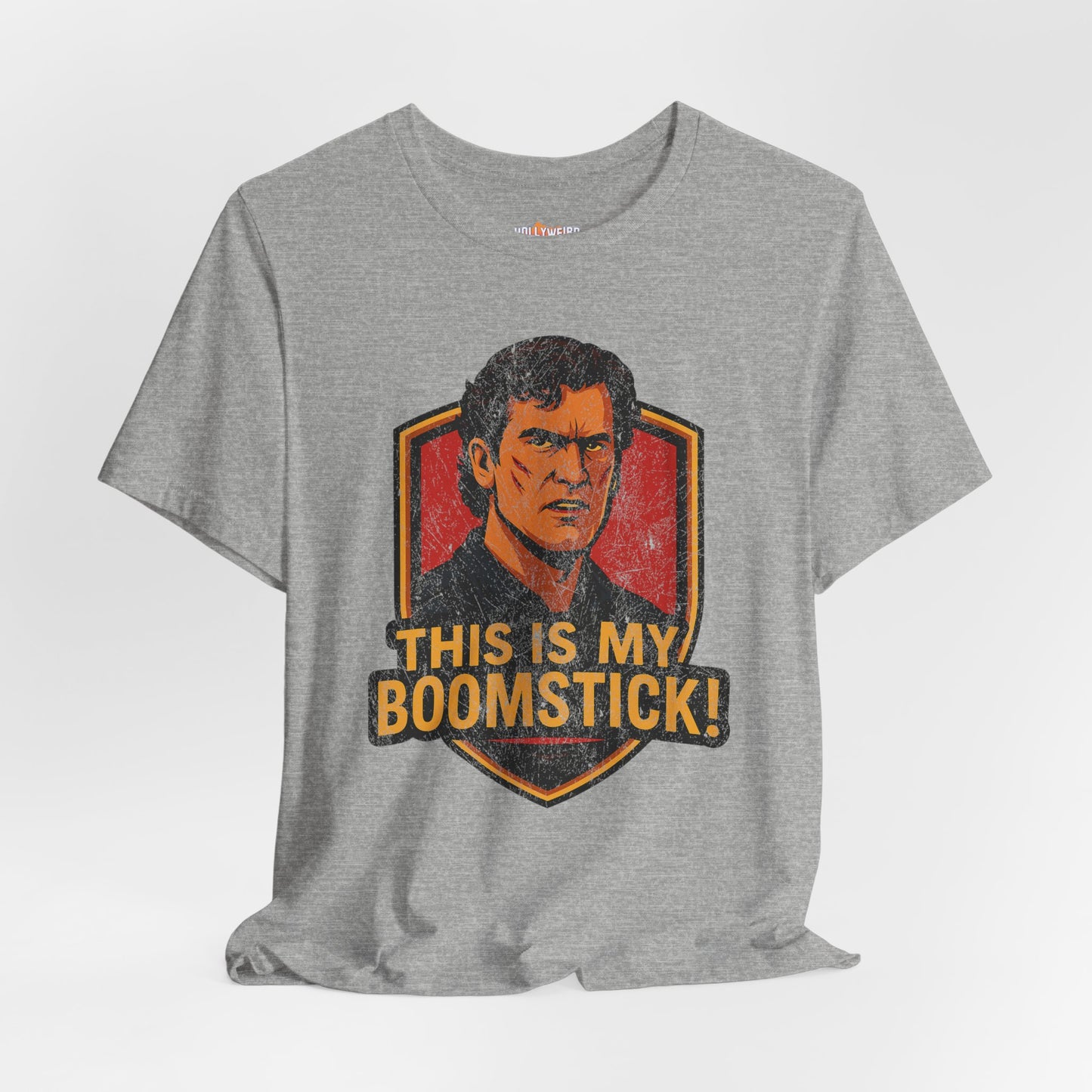 Ash Williams Unisex Tee, Evil Dead Bruce Campbell Boomstick T-shirt, Horror Movie Fan Shirt, Halloween Costume, Funny Graphic Tee
