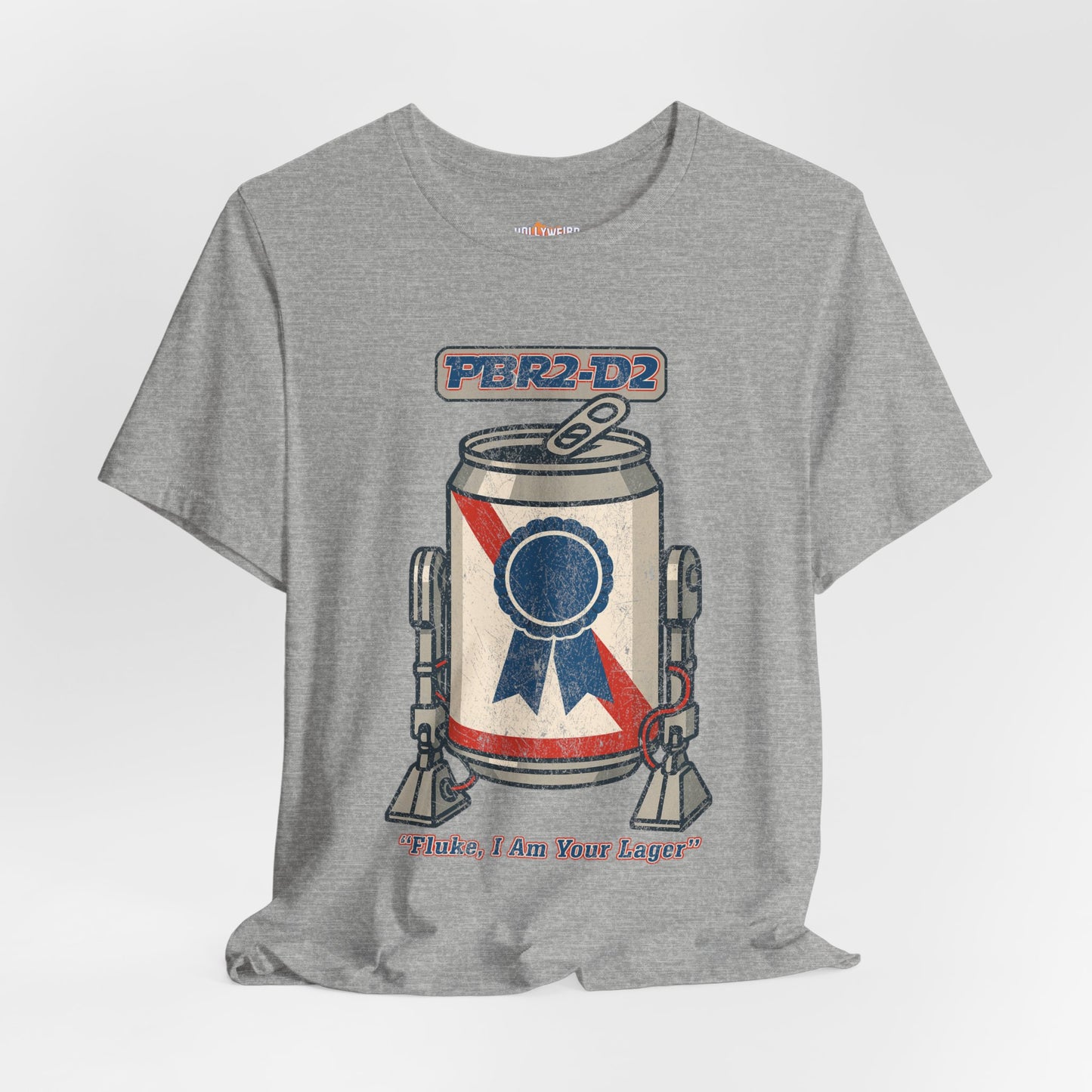 PBR2-D2 Unisex Tee, Pabst Blue Ribbon Beer Star Wars Shirt, Graphic Tee Gift, Short Sleeve Tee Shirt, Beer Lover Clothing