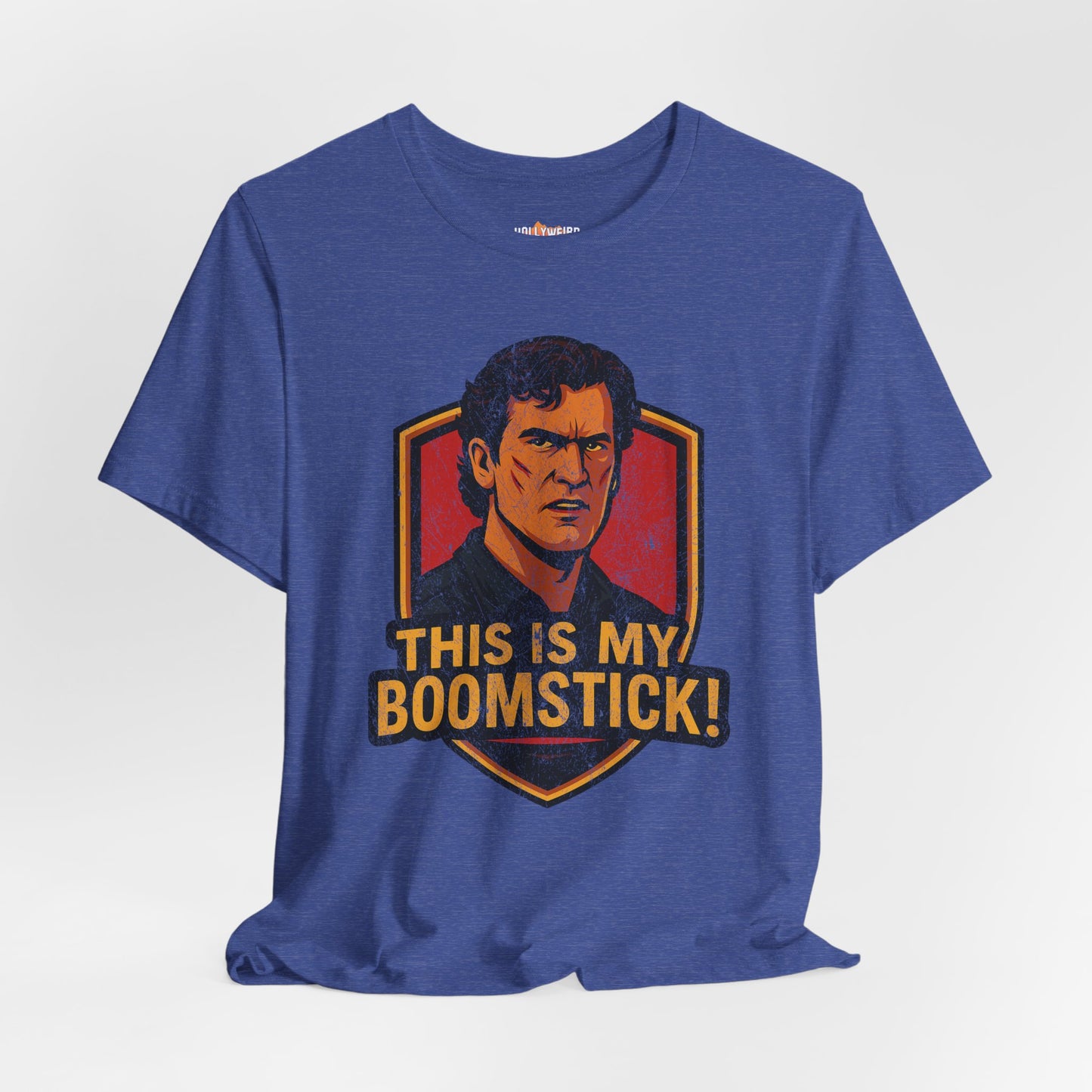 Ash Williams Unisex Tee, Evil Dead Bruce Campbell Boomstick T-shirt, Horror Movie Fan Shirt, Halloween Costume, Funny Graphic Tee