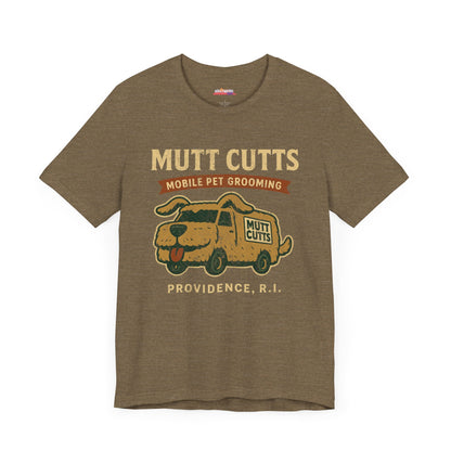 MUTT CUTTS Mobile Pet Groom T-Shirt, Dog Lover Tee, Animal Groomer Shirt, Funny Graphic Tee, Pet Salon Top, Dog Grooming Apparel
