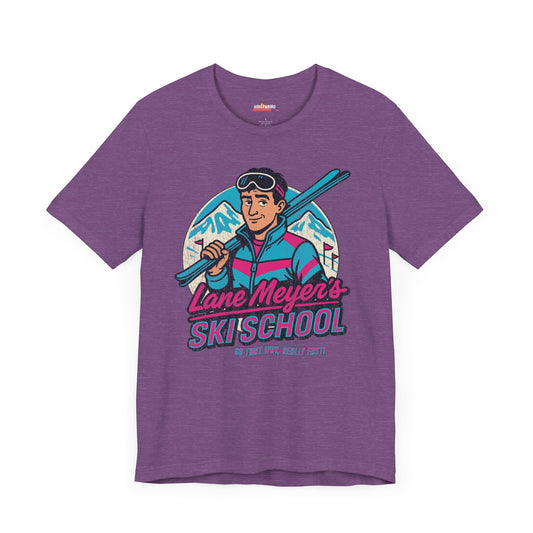 Lane Meyer's Ski School Inspired by Better Off Dead T-Shirt, Funny Retro Skiing Tee, Unisex Ski Lover Gift, Vintage Movie Quote Shirt, 80s