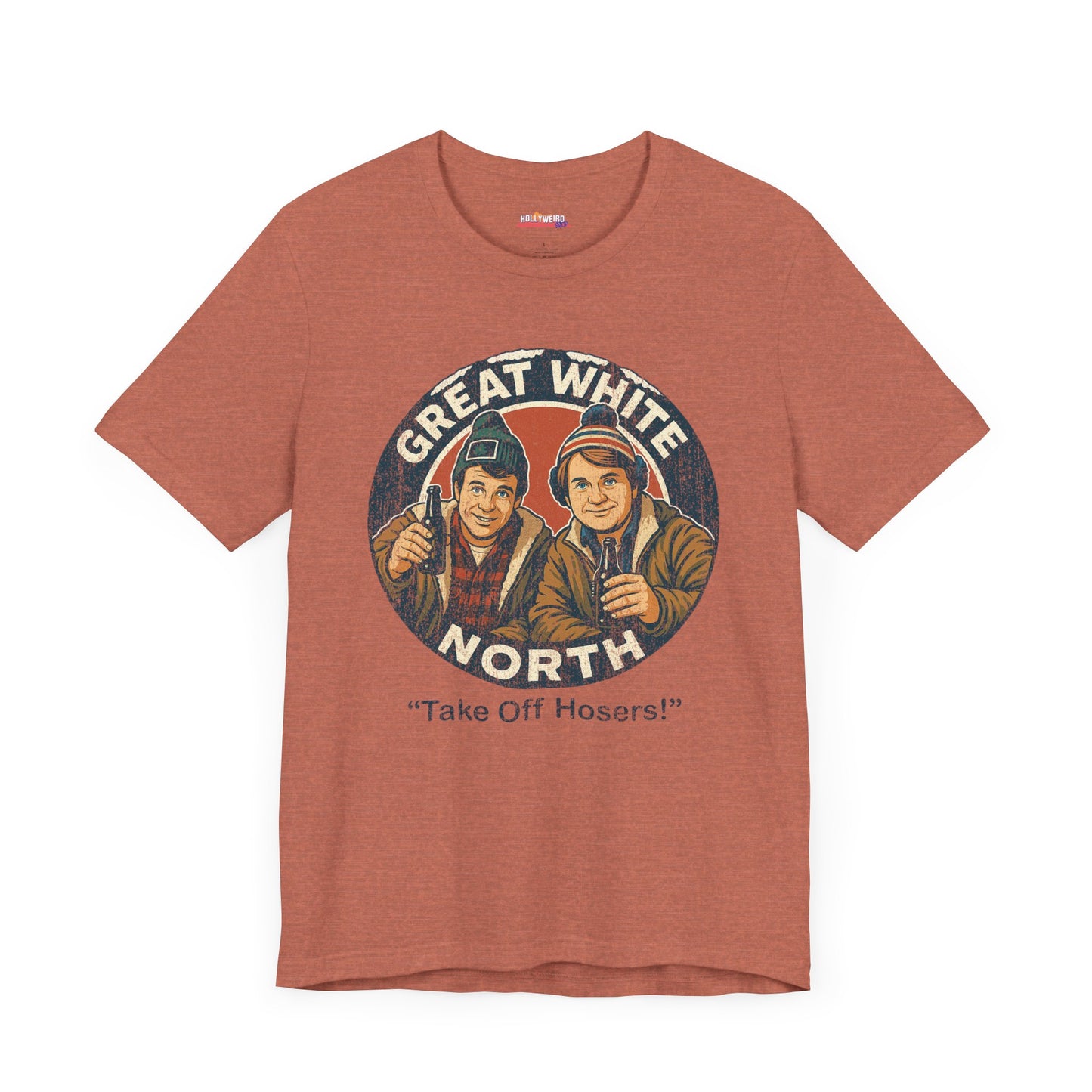 Bob & Doug McKenzie Great White North Unisex T-Shirt, Canadian Humor Tee, Retro TV Show Shirt, Funny Graphic Tee, Vintage Television T-Shirt