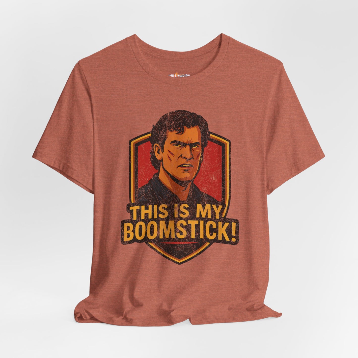 Ash Williams Unisex Tee, Evil Dead Bruce Campbell Boomstick T-shirt, Horror Movie Fan Shirt, Halloween Costume, Funny Graphic Tee
