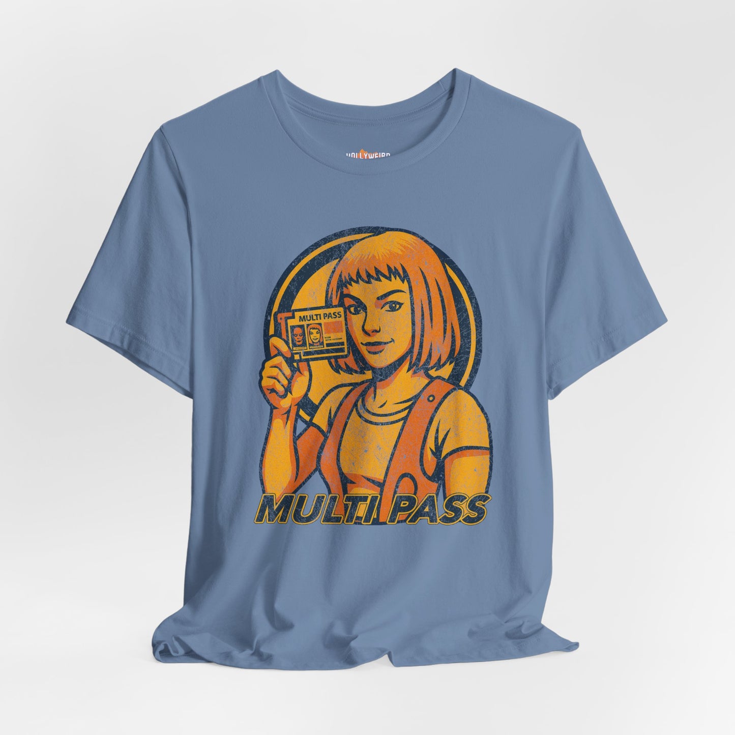 Leeloo Dallas Multi Pass T-Shirt, The Fifth Element Inspired Tee, Sci-Fi Movie Shirt, Unisex Short Sleeve Top
