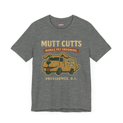 MUTT CUTTS Mobile Pet Groom T-Shirt, Dog Lover Tee, Animal Groomer Shirt, Funny Graphic Tee, Pet Salon Top, Dog Grooming Apparel