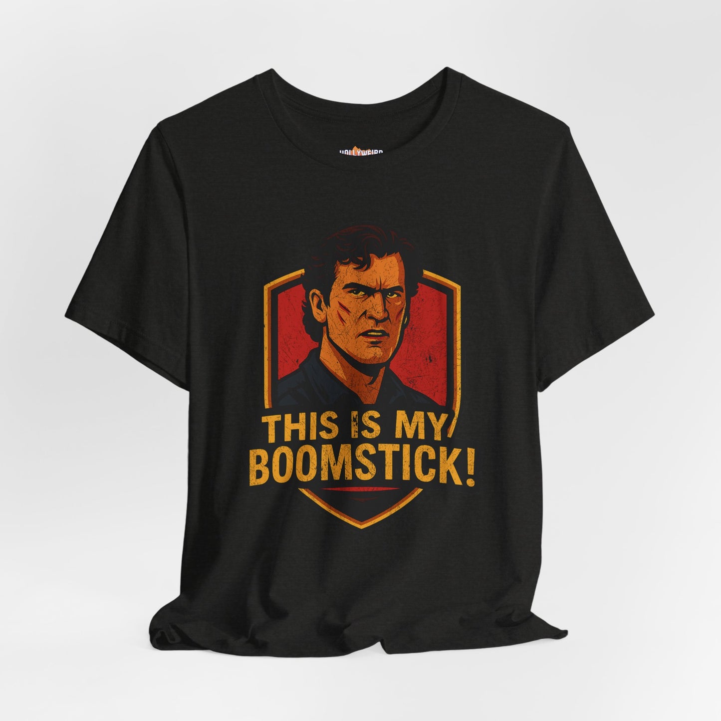 Ash Williams Unisex Tee, Evil Dead Bruce Campbell Boomstick T-shirt, Horror Movie Fan Shirt, Halloween Costume, Funny Graphic Tee