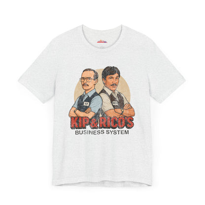 Napoleon Dynamite Kip & Rico's Business System Unisex T-Shirt, Movie Graphic Tee, Funny Cotton Shirt, Gift for Fans, Pop Culture Clothing