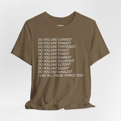 Do you like Lizards... Inspired by Tanner from Love on the Spectrum Fun T-Shirt, Fan Tee